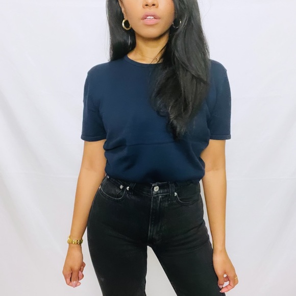 Port International | Vintage 100% Cotton Short Sleeve Knit Sweater top - Picture 5 of 8